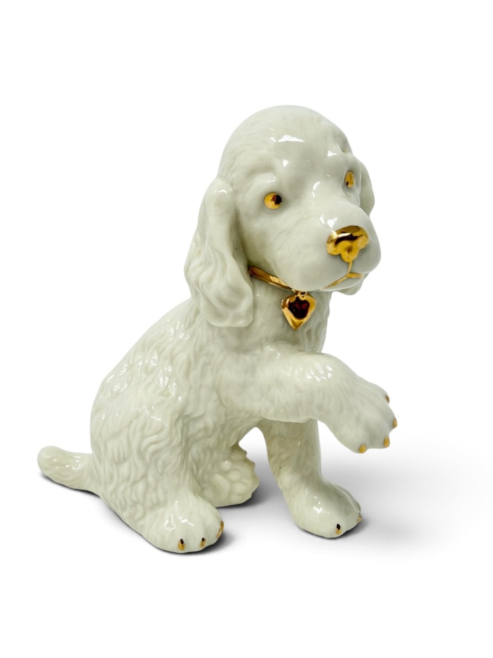 Lenox Ceramic Cocker Spaniel Figurine with Gold Accents